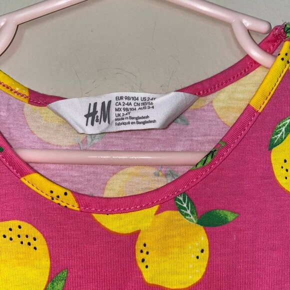 EUC Letter “C” Monogram Lemon Dress - H&M Size 3T - Picture 3 of 4